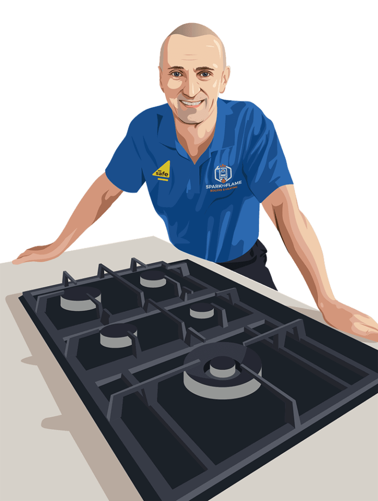 Gas hob installation in Penarth kitchen